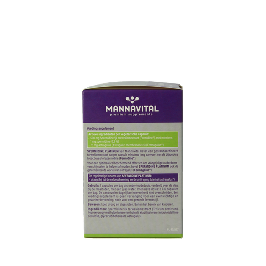 Mannavital Spermidine platinum 60.00 Vegetarische capsules