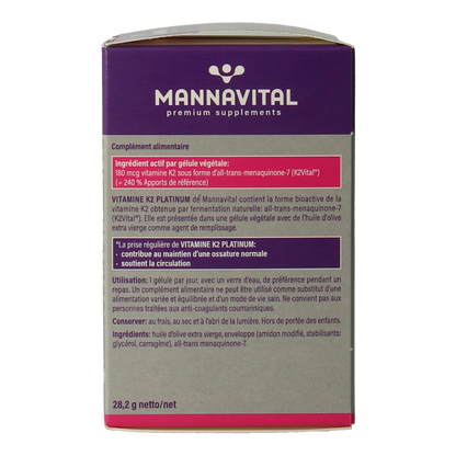 Mannavital Vitamine K2 60.00 Vegetarische capsules