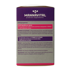 Mannavital Vitamine K2 60.00 Vegetarische capsules