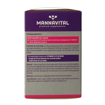 Mannavital Vitamine K2 60.00 Vegetarische capsules