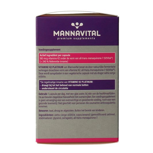 Mannavital Vitamine K2 60.00 Vegetarische capsules