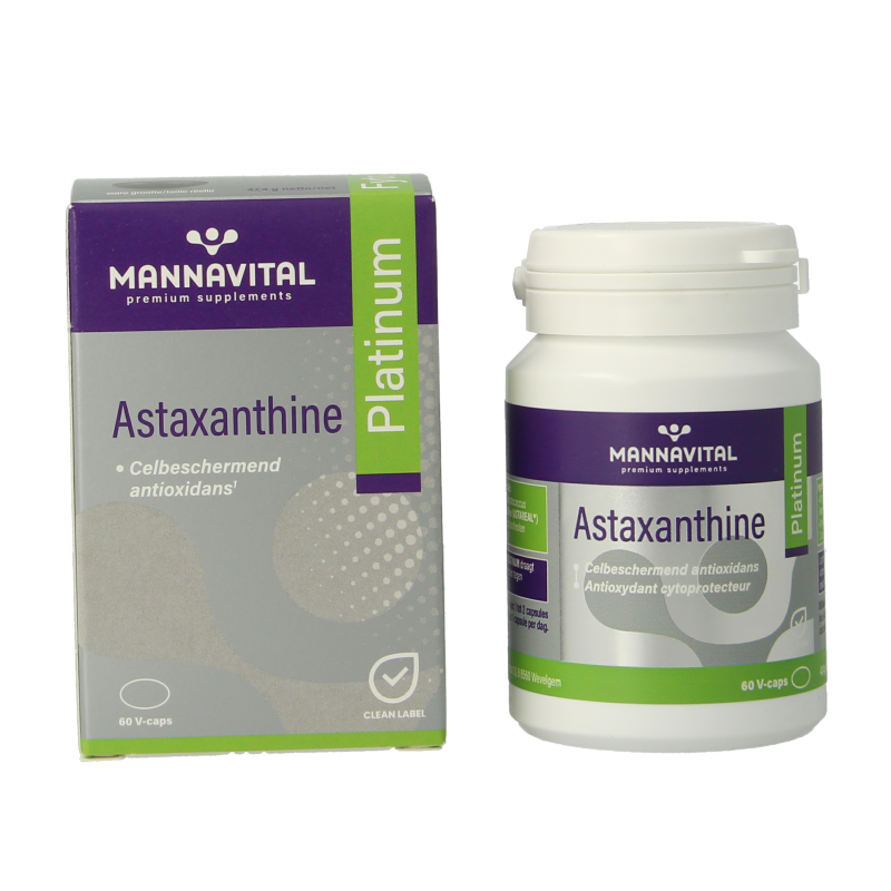 Mannavital Astaxanthine platinum 60 Vegetarische capsules