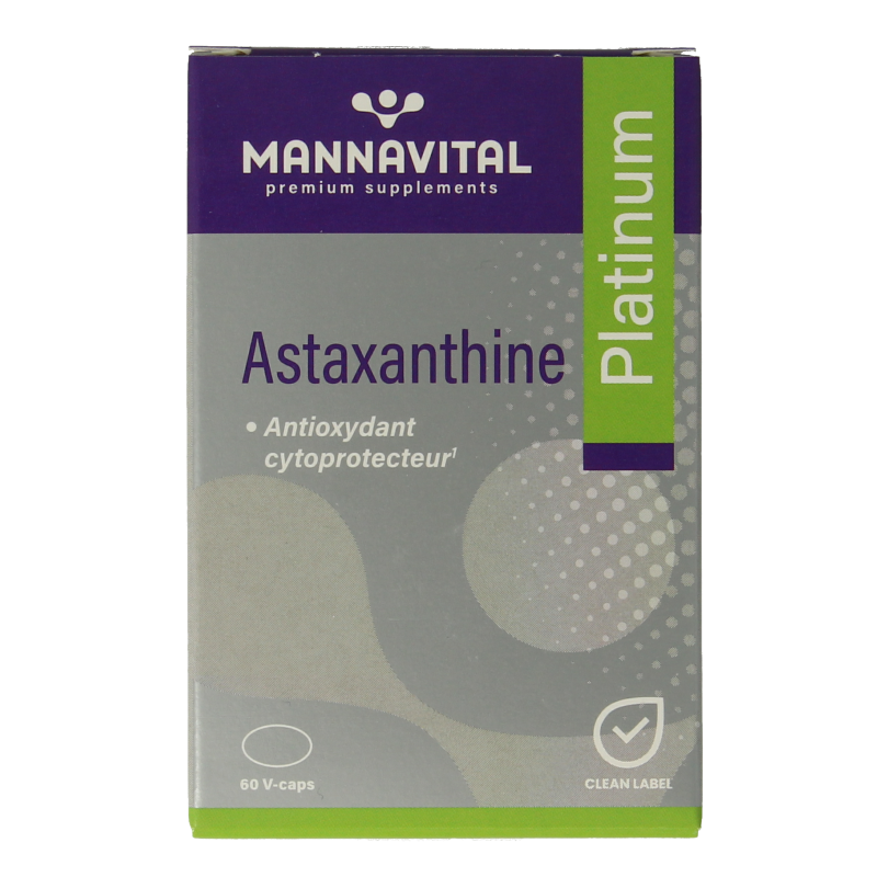 Mannavital Astaxanthine platinum 60 Vegetarische capsules