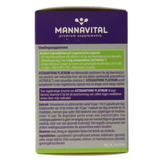 Mannavital Astaxanthine platinum 60.00 Vegetarische capsules