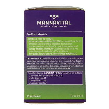 Mannavital Calmiton 60.00 Vegetarische capsules