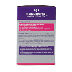 Mannavita Biotine platinum 60.00 Vegetarische capsules