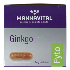 Mannavital Ginkgo platinum 60.00 Vegetarische capsules