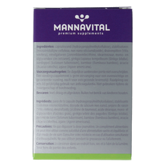 Mannavital Ginkgo platinum 60.00 Vegetarische capsules