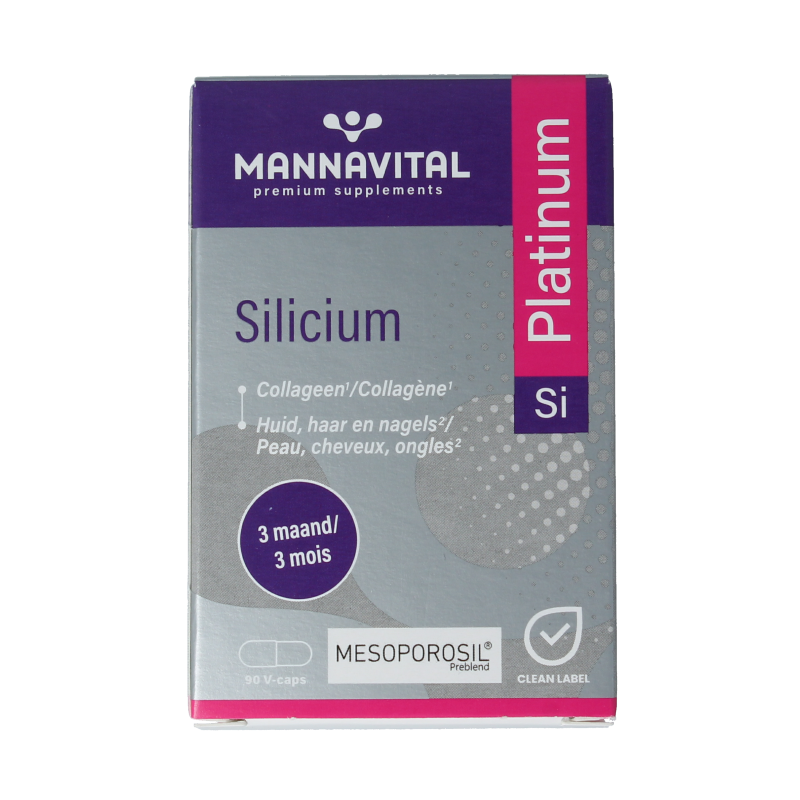 Mannavital Silicium platinum 90 Vegetarische capsules