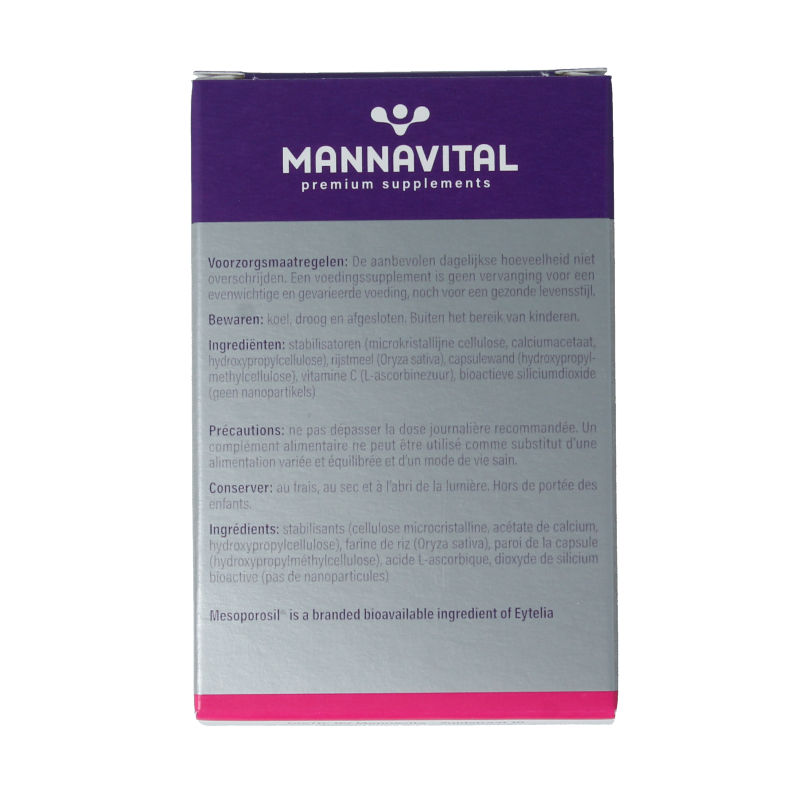 Mannavital Silicium platinum 90 Vegetarische capsules
