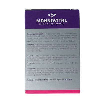 Mannavital Silicium platinum 90.00 Vegetarische capsules