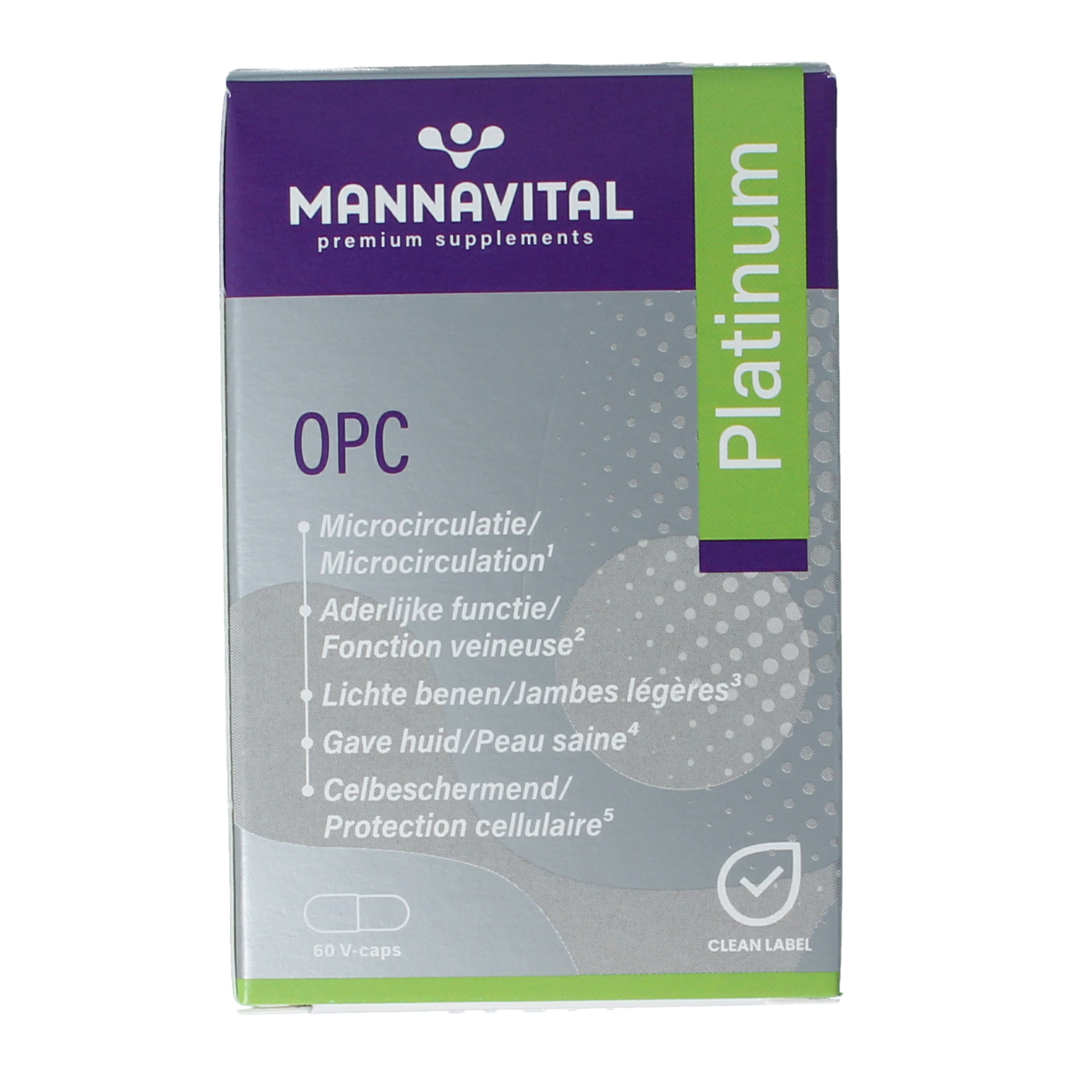 Mannavital OPC platinum 60.00 Vegetarische capsules