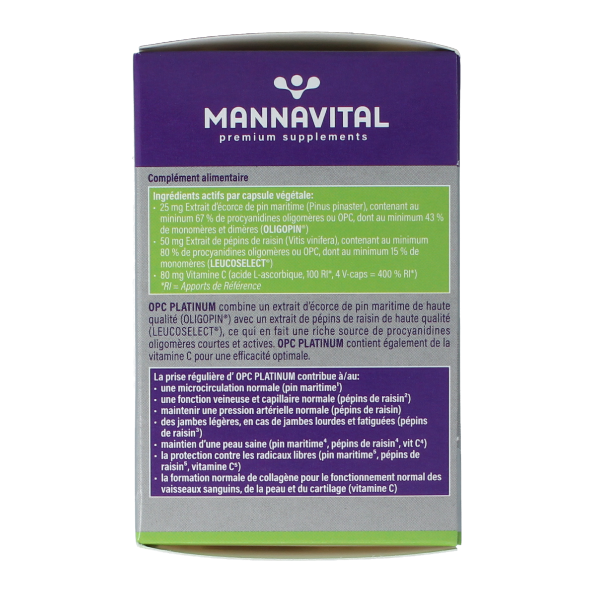 Mannavital OPC platinum 60.00 Vegetarische capsules