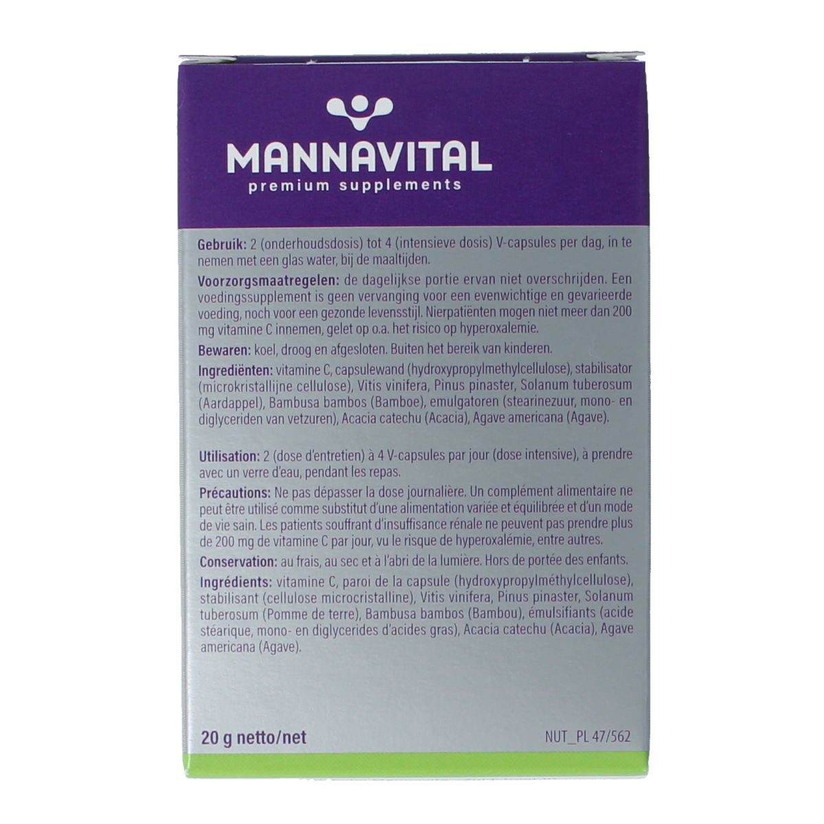 Mannavital OPC platinum 60.00 Vegetarische capsules