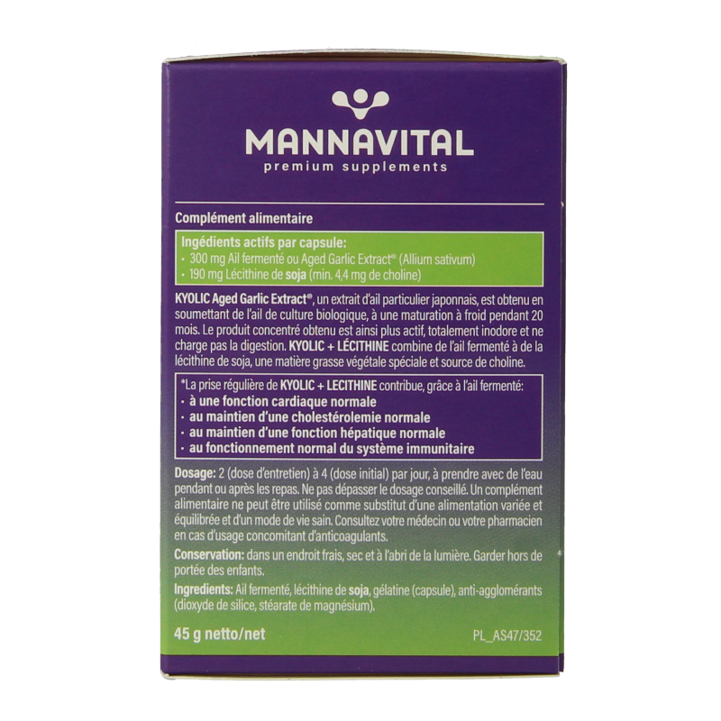 Mannavital Kyolic + lecithine 75 Capsules