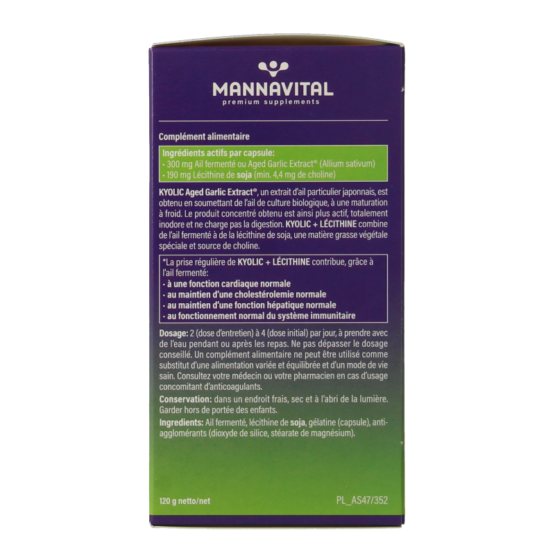 Mannavital Kyolic + lecithine 200 Capsules