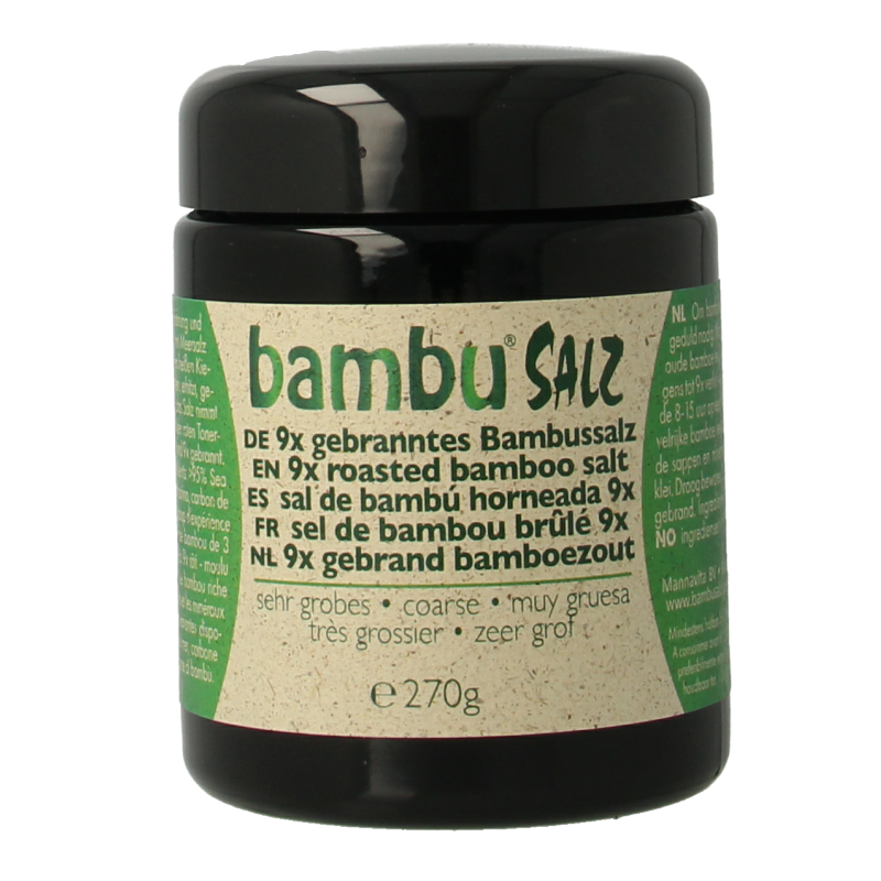 Bambu Salz Bamboezout zeer grof 9x gebrand 270 Gram