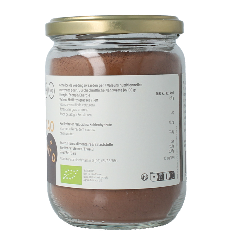 Amanprana Gula java cacao met vitamine D 390 Gram