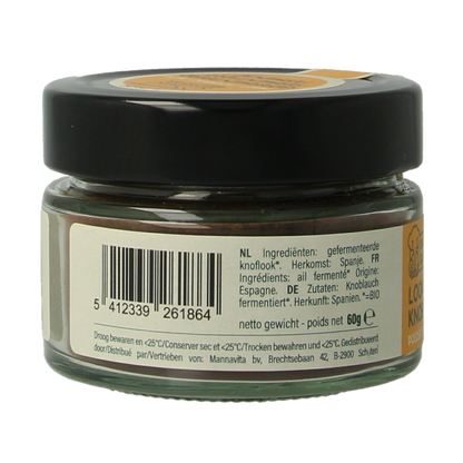 Amanprana Zwarte knoflookpoeder bio 60.00 Gram