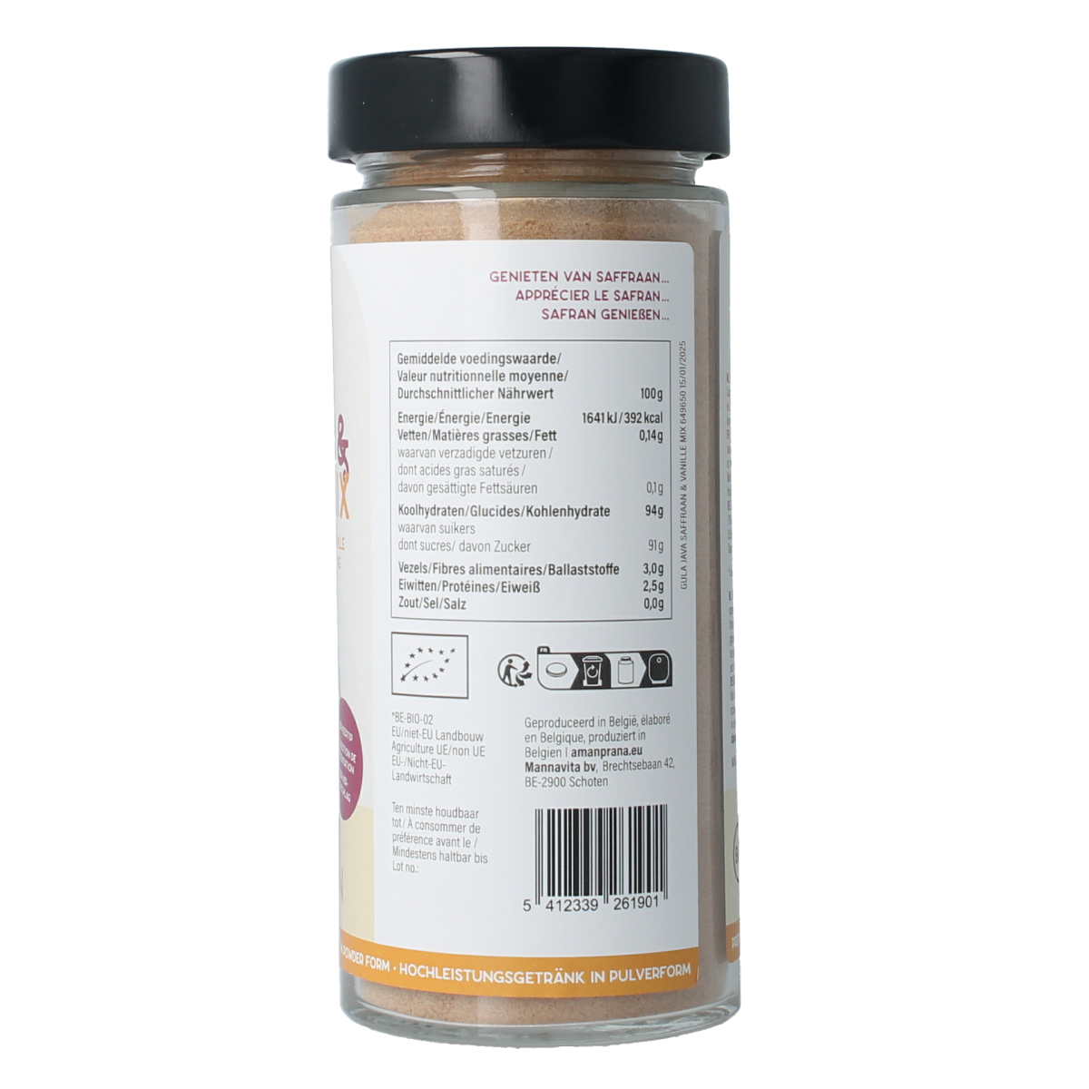 Amanprana Gula java saffraan & vanille bio 230.00 Gram
