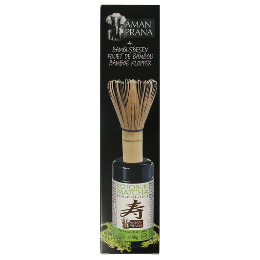 Amanprana Kotobuki matcha + bamboe klopper bio 40.00 Gram