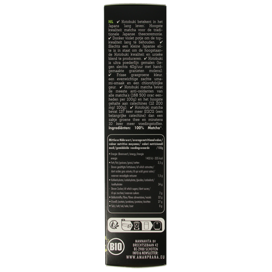 Amanprana Kotobuki matcha + bamboe klopper bio 40.00 Gram