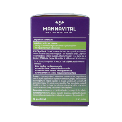 Mannavital Kyolic + co-enzym Q10 60.00 Capsules
