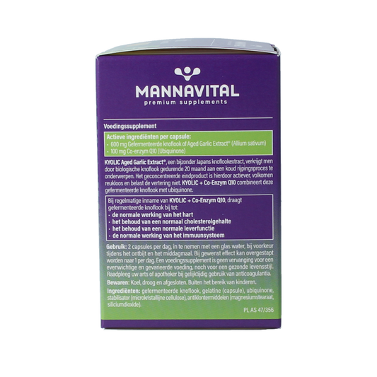 Mannavital Kyolic + co-enzym Q10 60.00 Capsules