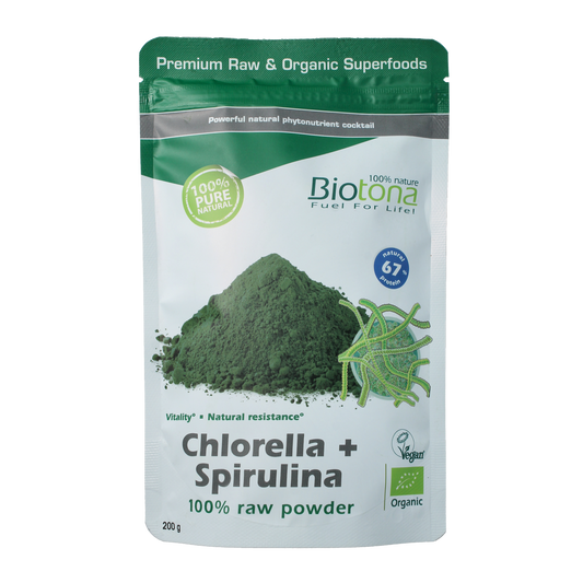 Biotona Chlorella & spirulina raw powder bio 200.00 Gram
