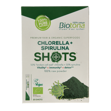 Biotona Chlorella spirulina shots 2.2 gram bio 20 Stuks