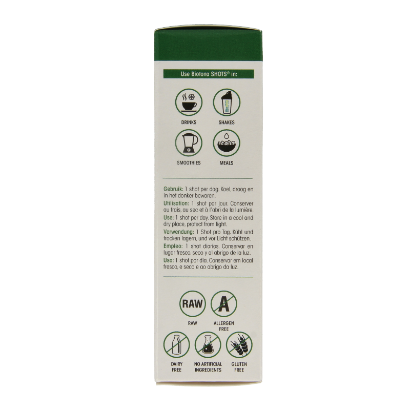 Biotona Chlorella spirulina shots 2.2 gram bio 20 Stuks
