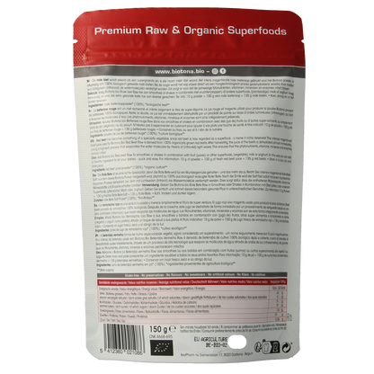 Biotona Red beet raw powder bio 150.00 Gram
