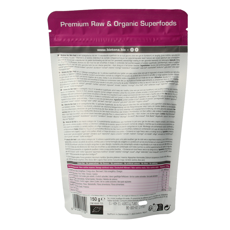 Biotona Skin food raw powder bio 150 Gram