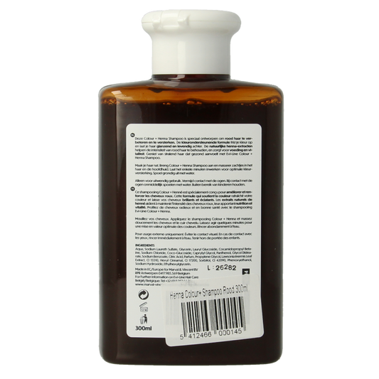 Henna Cure&Care Shampoo colour + rood 300 Milliliter