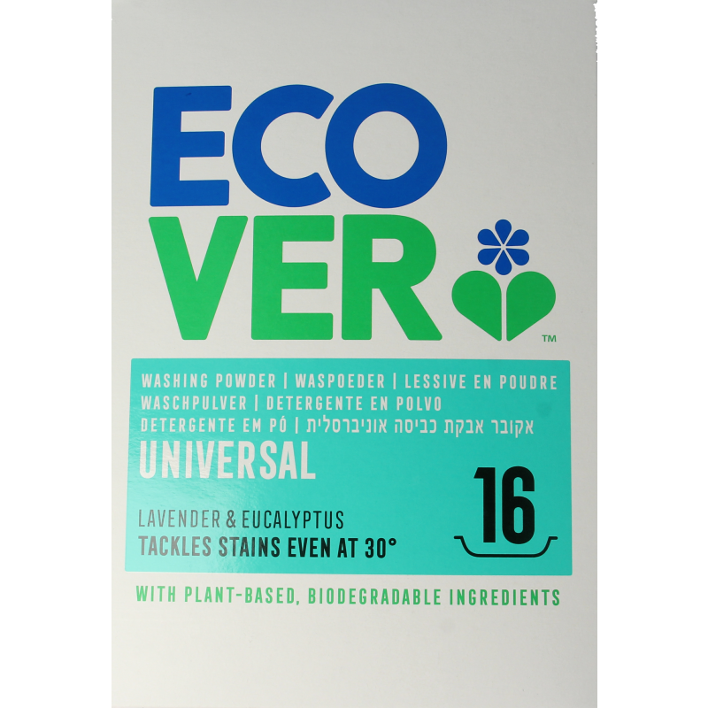 Ecover Waspoeder wit/universal 1200 Gram