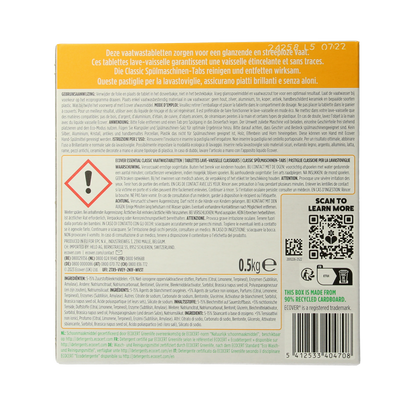 Ecover Essential vaatwastabletten 25.00 Stuks