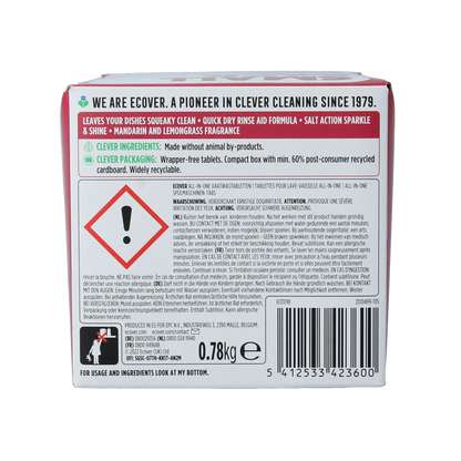 Ecover Vaatwasmachine tabletten all in 1 45.00 Tabletten