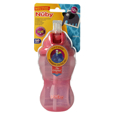 Nuby Flip it 360ml 12+ maanden roze 1 Stuks