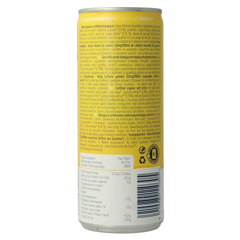 Buddy Drink ginger & lemon bio 250 Milliliter