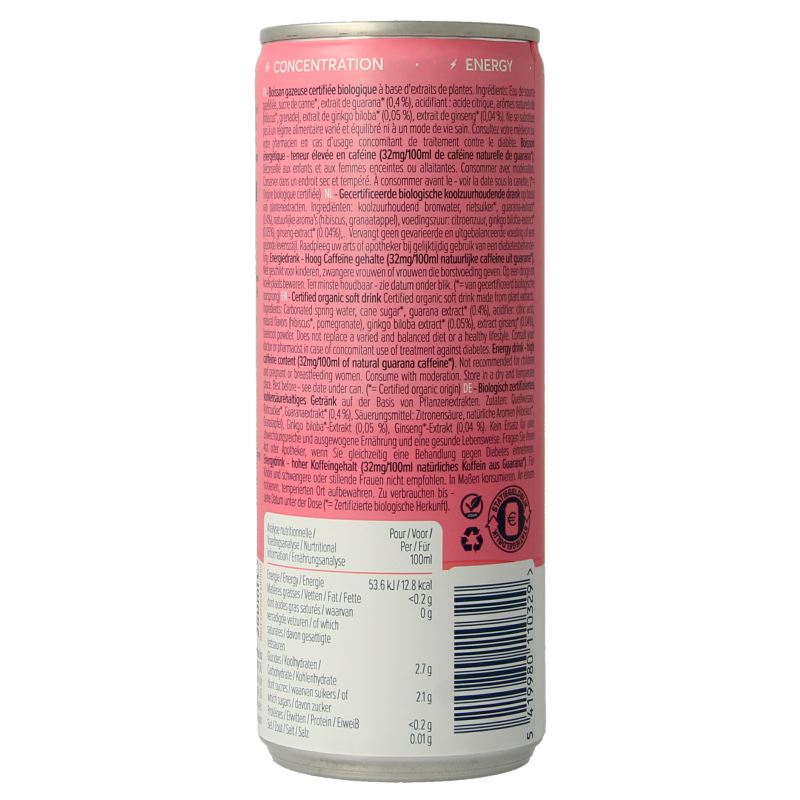 Buddy Drink pomegranate hibiscus bio 250 Milliliter