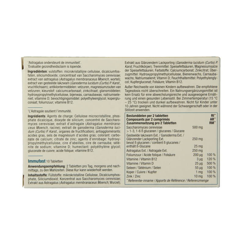 Fytostar Immufast immuunbooster 10 Tabletten