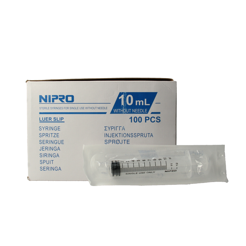 Nipro Injectiespuit luer 10ml 3-delig 100 Stuks