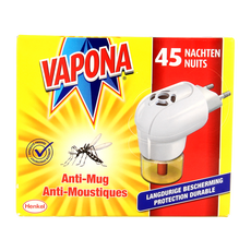 Vapona Anti mug stekker 45 nachten 1.00 Stuks