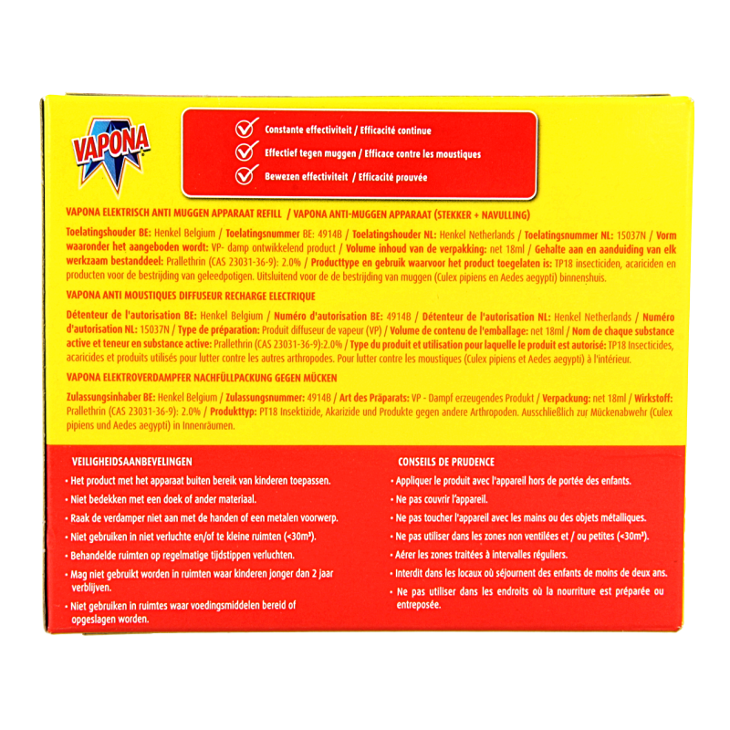 Vapona Anti mug stekker 45 nachten 1 Stuks