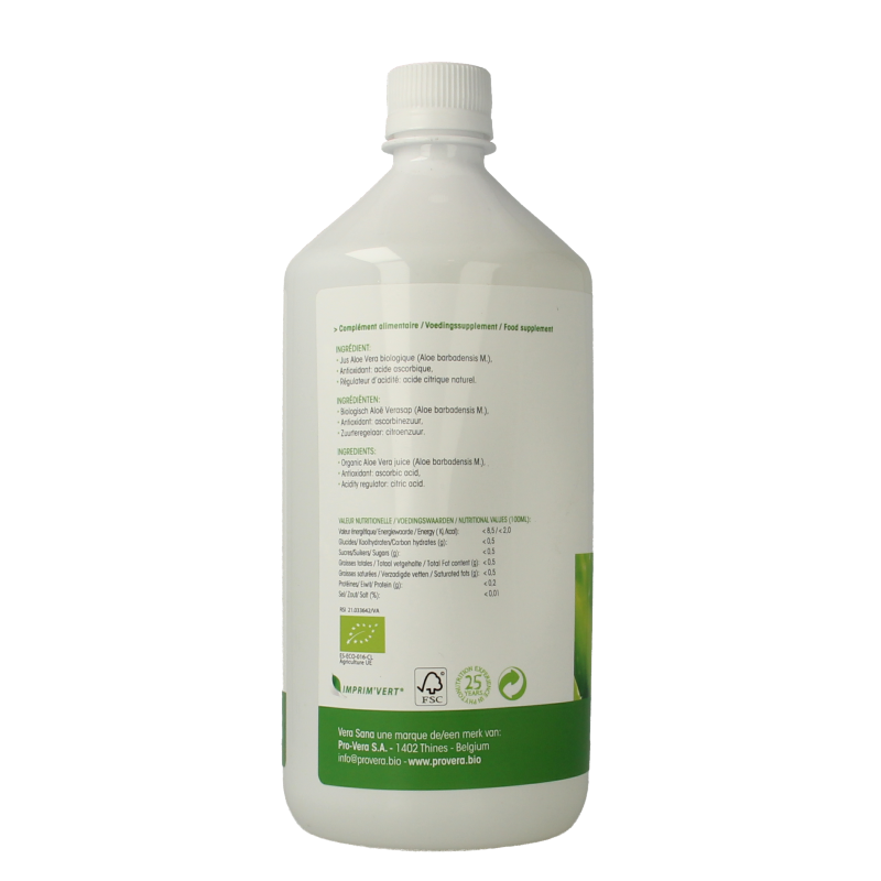Vera Sana Aloe vera sap zonder pulp 1 Liter