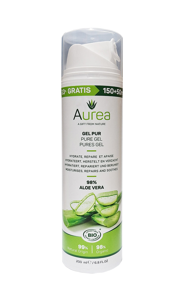 Aurea Aloe vera huidgel 150+50 bio 200 Milliliter
