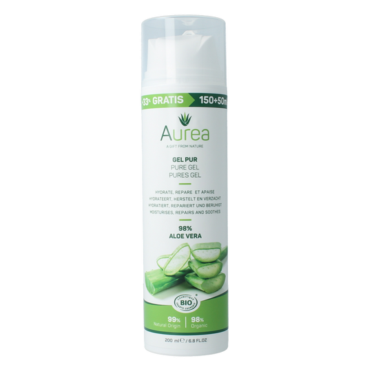 Aurea Aloe vera huidgel 150+50 bio 200 Milliliter