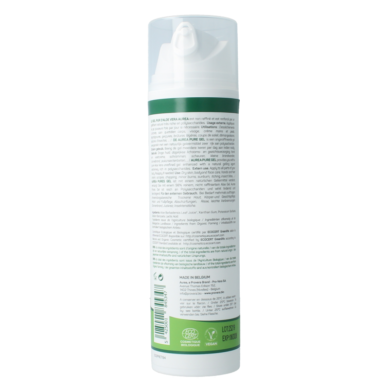Aurea Aloe vera huidgel 150+50 bio 200 Milliliter