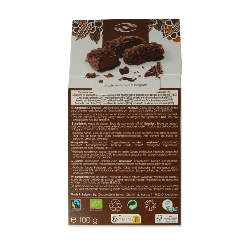 Belvas Flaked truffels bio 100 Gram