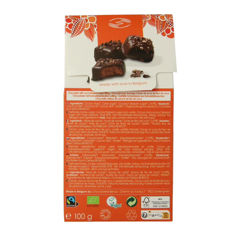 Belvas Brut de noir 82% bio 100 Gram